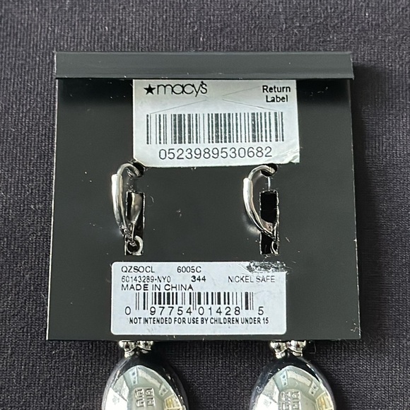 Givenchy Glamorous Pave 3 tier drop crystal pierced earrings NWT Swarovski - Picture 9 of 12